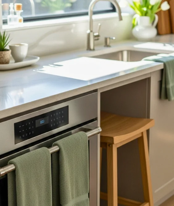 30 Soft & Serene Spring Soft Color Decor Ideas for Relaxed Homes 13 Sage Kitchen