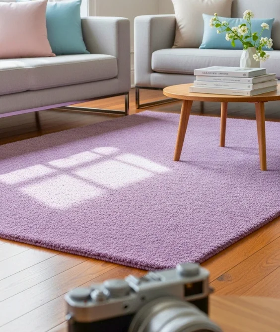 30 Soft & Serene Spring Soft Color Decor Ideas for Relaxed Homes 26 Soft Lilac Rugs