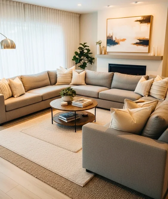 U Shaped Sectionals for Open Plans