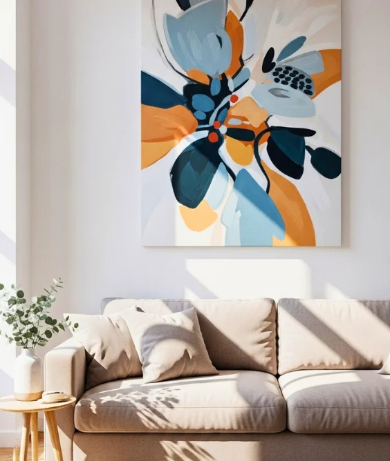 how to decorate a large wall