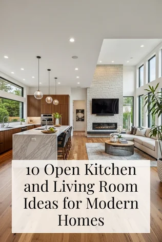 10 Open Kitchen and Living Room Ideas for Modern Homes