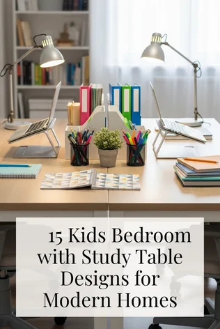 15 Kids Bedroom with Study Table Designs for Modern Homes