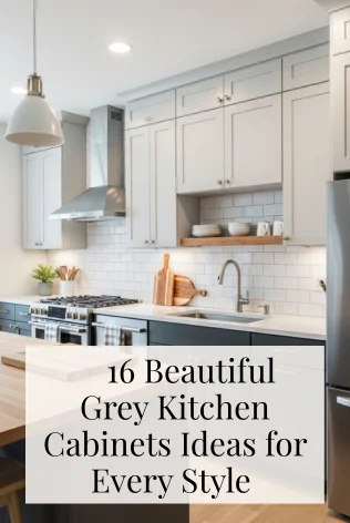            16 Beautiful Grey Kitchen Cabinets Ideas for Every Style 