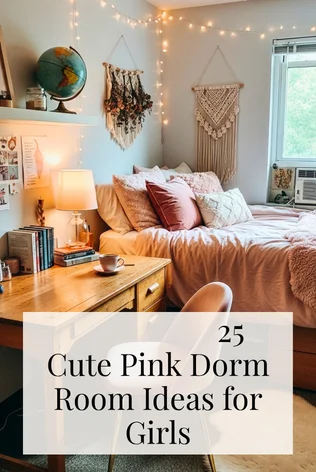 25 Cute Pink Dorm Room Ideas for Girls