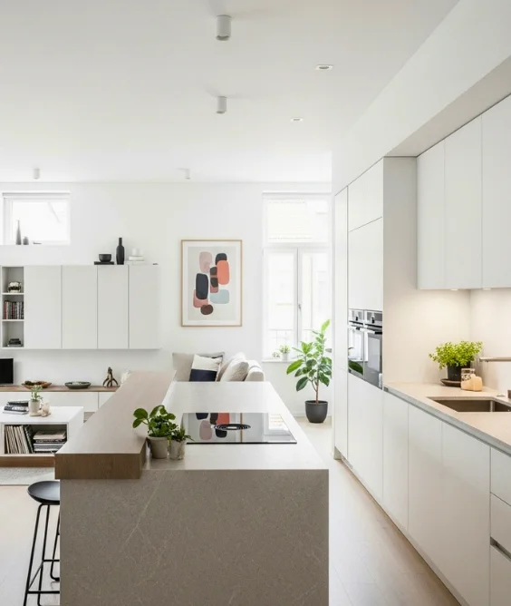 10 Open Kitchen and Living Room Ideas for Modern Homes 5 Keep the Space Clutter Free with Smart Storage