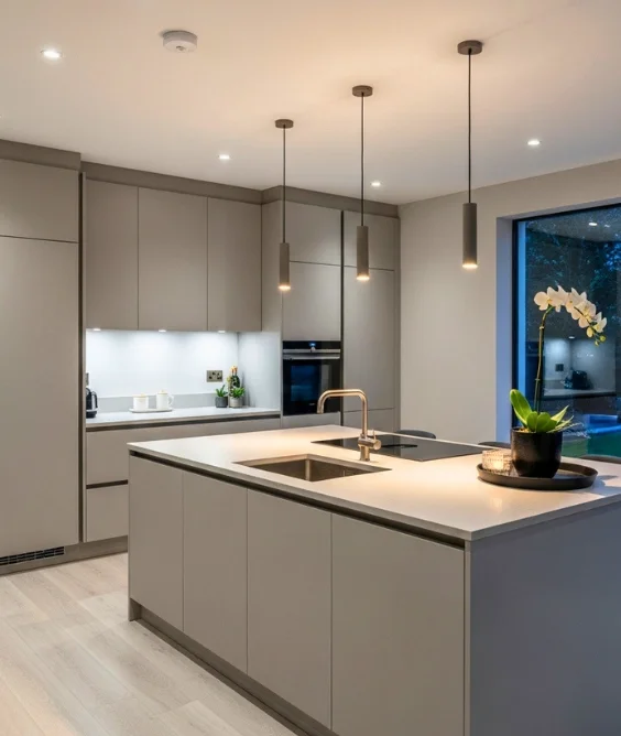 Matte Grey Cabinet Finish