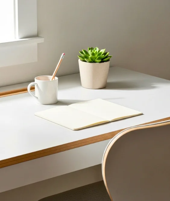 Minimalist Study Table Setup
