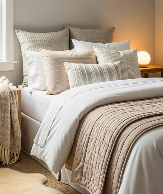 Neutral Bedding Thats Easy to Refresh