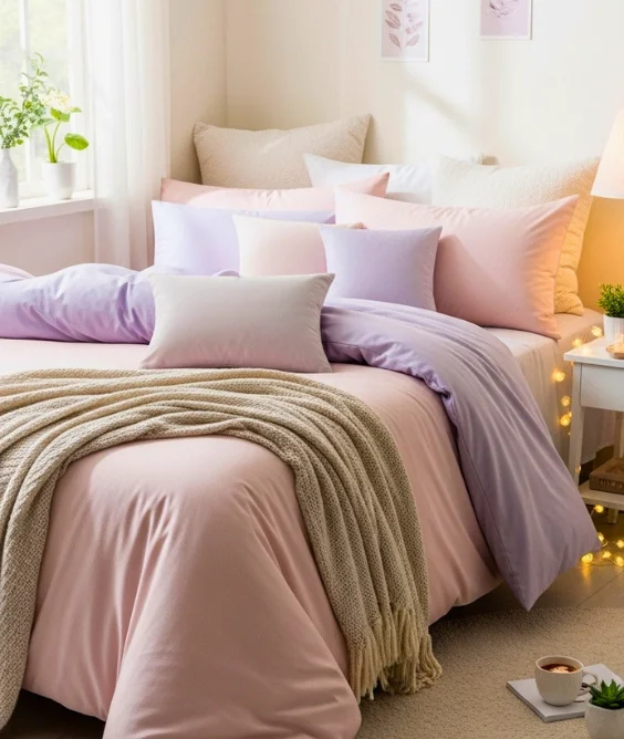 Soft Pastel Bedding Style