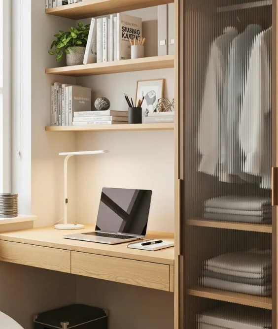 Study Table in Wardrobe Unit