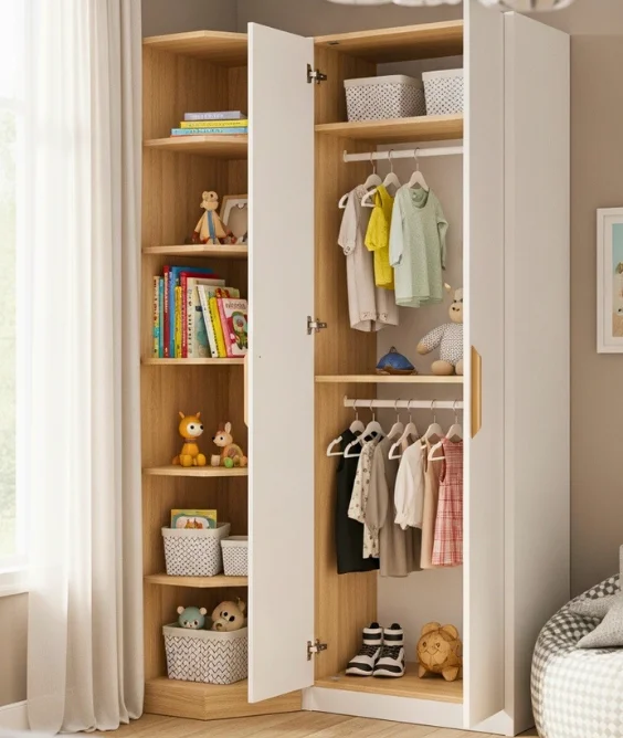 Corner Wardrobe for Unused Space