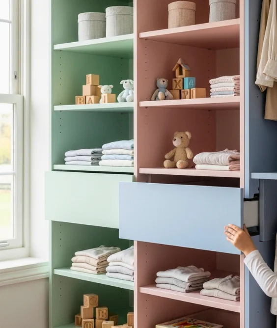 Modular Wardrobe with Adjustable Shelves