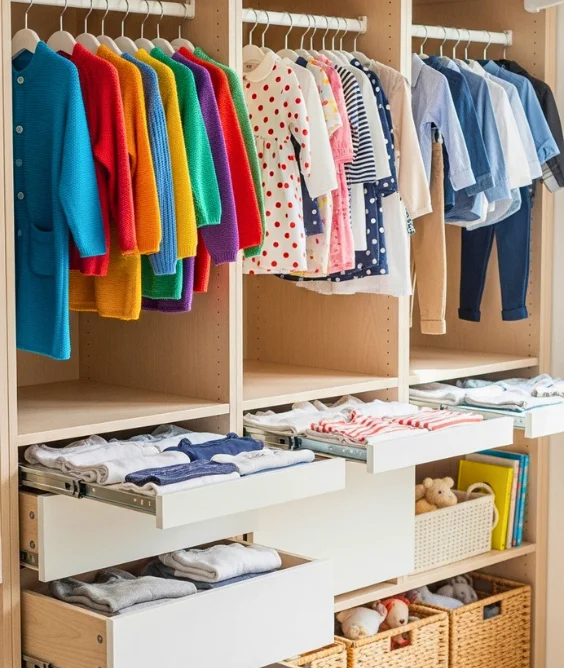 Pull Out Hanging Rails for Flexible Storage
