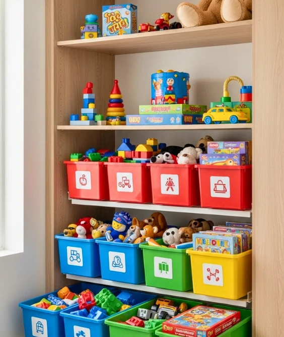 Toy Storage Integrated Wardrobe